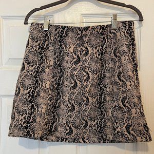 Free People Jacquard Snake Print Mini Skirt